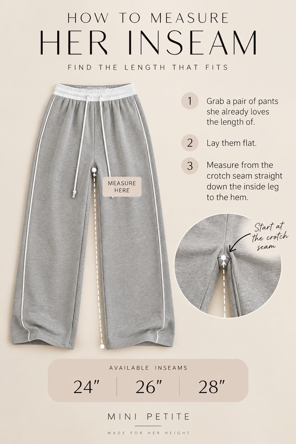 Mini Petite Wide-Leg Pant
